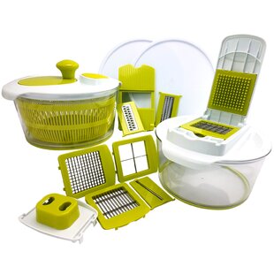 Ruk Multi 22-in-1 Vegetable Chopper - Onion Chopper with Container - Food Veggie Dicer Mandoline Juicer - 11 Blades, Size: 22 in, White