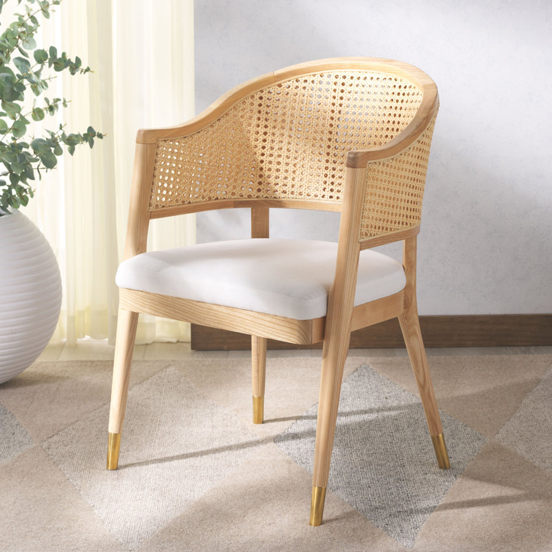Arm Linen Chair, Natural/Gold