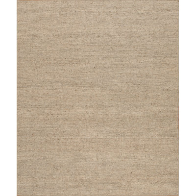 Terra Flatweave Wool Area Rug in Beige/Sand