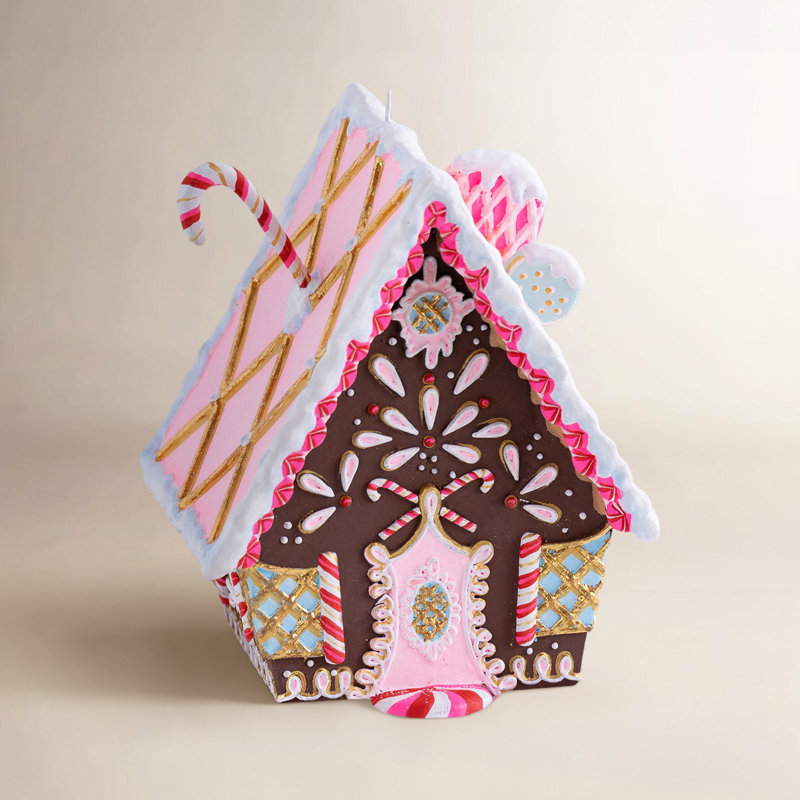Rainbow Ginger Cottage Orn, Light Blue, Resin, 5”, 5" H x 3.5" W x 4.25" D, Brown