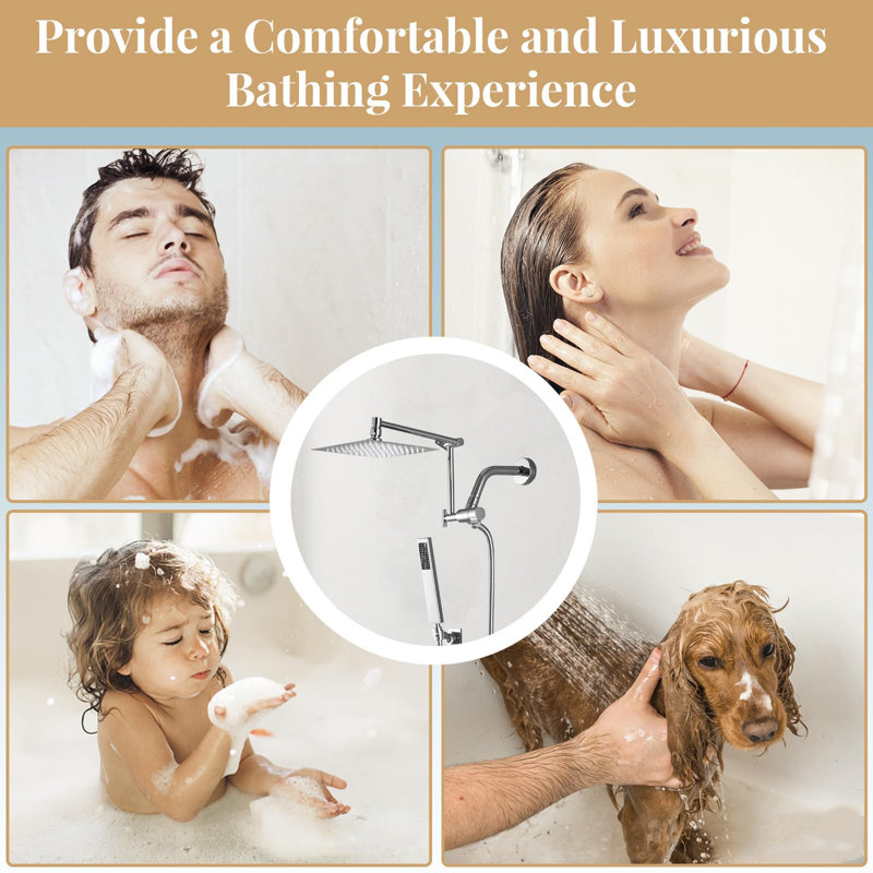 Le luxe rencontre la durabilité - l'ensemble de douche en métal ultime de 10 pouces