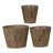 Set Of 3 Thornton Flower Planter/ L:8.3X8.3X6.5"/ M:6.8X6.8X6.1"/ S:5.3X5.3X5.1"