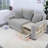Modern Grey Chenille Sofa With Storage Armrest