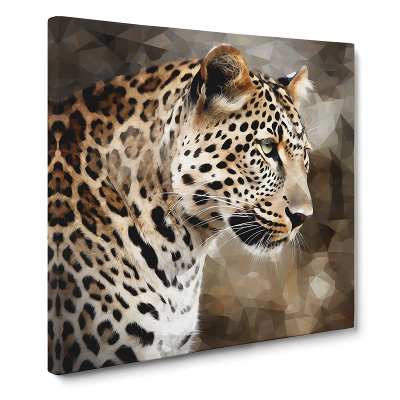 Leopard Precisionism - Wrapped Canvas - Framed Print