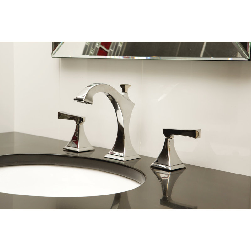 Joffrey Widespread Bathroom Faucet with Drain Assembly, Polished Chrome