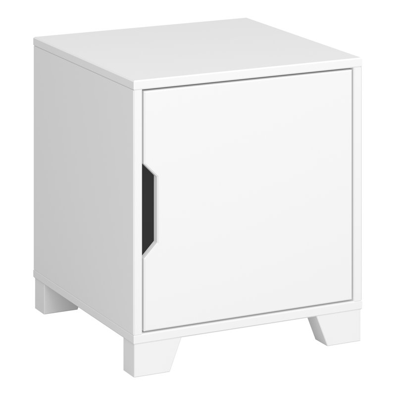 Schwarz Bedside Table, White