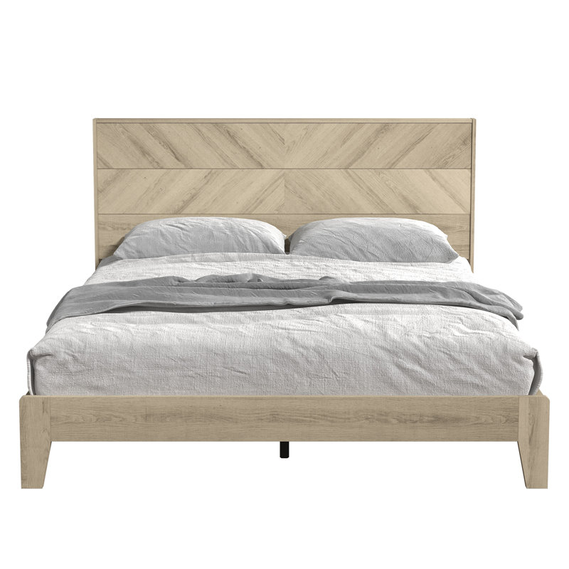 Cadre de lit plateforme Branquinha, Beige, Grand