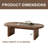 47.2" Oval Walnut Coffee Table, Mid-Century Modern Wooden Coffee Table with Sturdy Base for Living Room