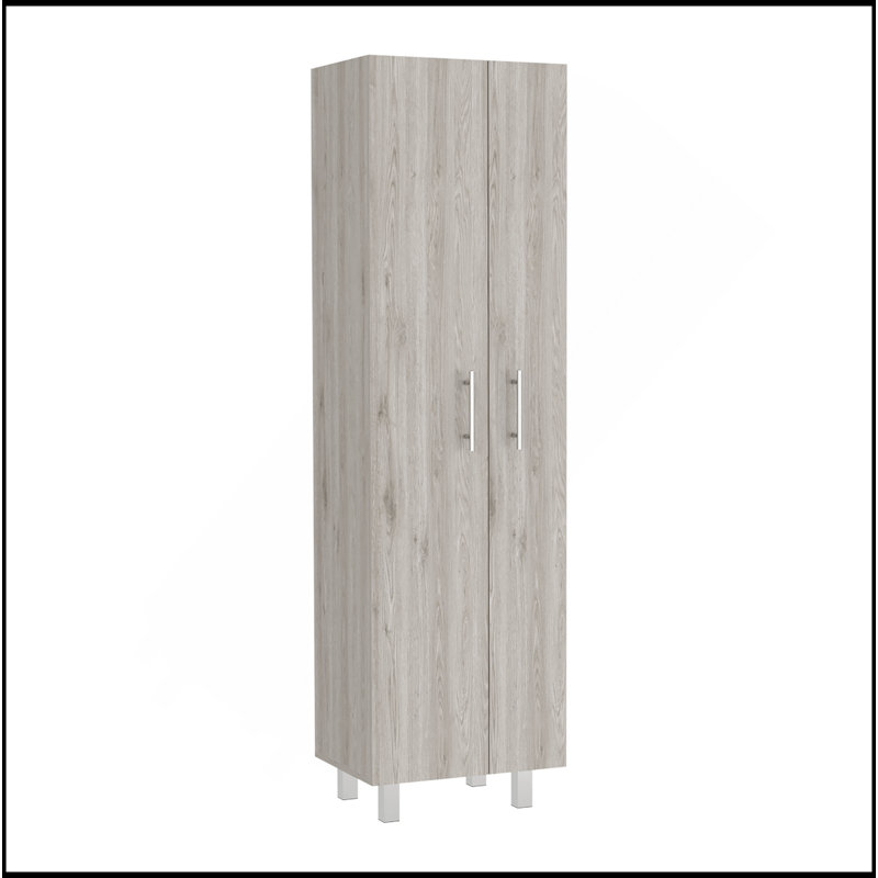 Garde-robe Closet, chambre à coucher, gris clair / blanc, Gris clair