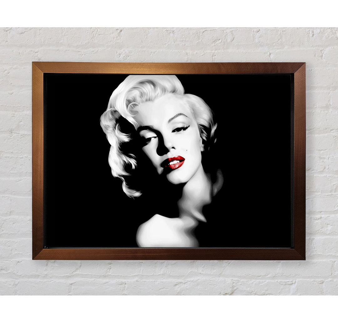 Marilyn Monroe Rote Lippen Landschaft - Druck