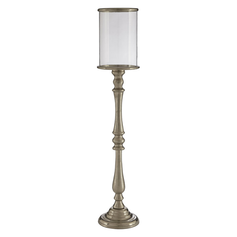 Aluminium Floor Candlestick, 113cm H x 21cm W x 21cm D
