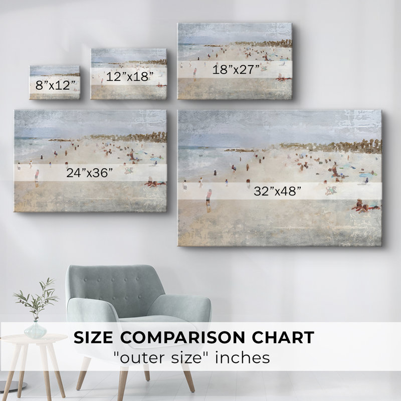 S'amuser sur la plage - Cavas enveloppés de galerie, 40 x 60