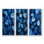 «Midnight Blue Leaves Tranquility I», collection d'impressions sur toile traditionnelles dorées-197308230-197308235-197308231