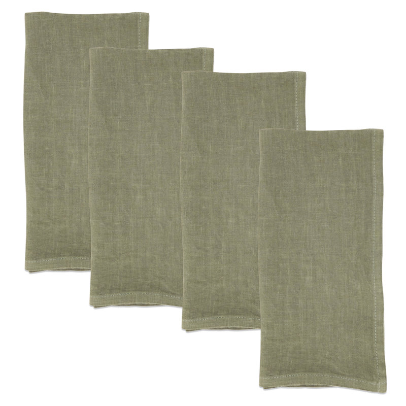 Caliban Linen Square Napkin, Olive