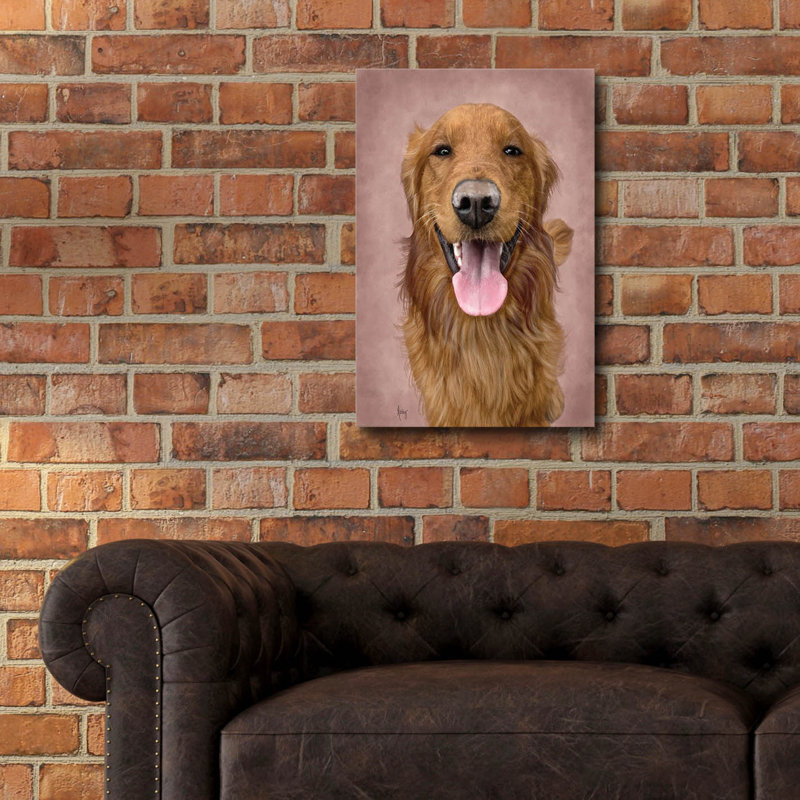  «Dog Portrait» par Ashley Bradley, art mural en verre acrylique, H 24 po x l 16 po x P 0,2 po