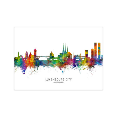 Luxembourg City Skyline by Michael Tompsett - Print