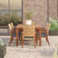 Sehrish 6 Piece Sunbrella Dining Chairs With Cushion In Sunset-1078638281