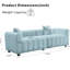 Canapé rembourré à bulles 3 places 83,46 po avec pieds en métal et coussins pour la chambre à coucher, velours modulaire flexible, soutien ergonomique confortable, style et économie d'espace