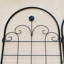 Paquet de 4 treillis de jardin en métal pour plantes grimpantes d'extérieur 86,7 po x 19,7 po Support de treillis rose antirouille Treillis noir
