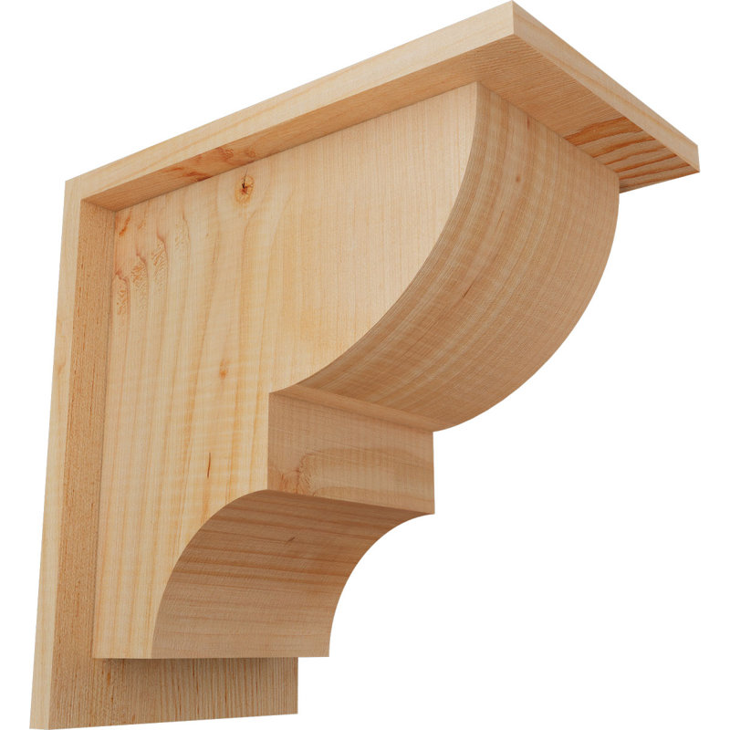 Corbeau Ridgewood avec contre-plaque, H 12 po x l 7,5 po x P 12 po, Sapin de Douglas, Lisse