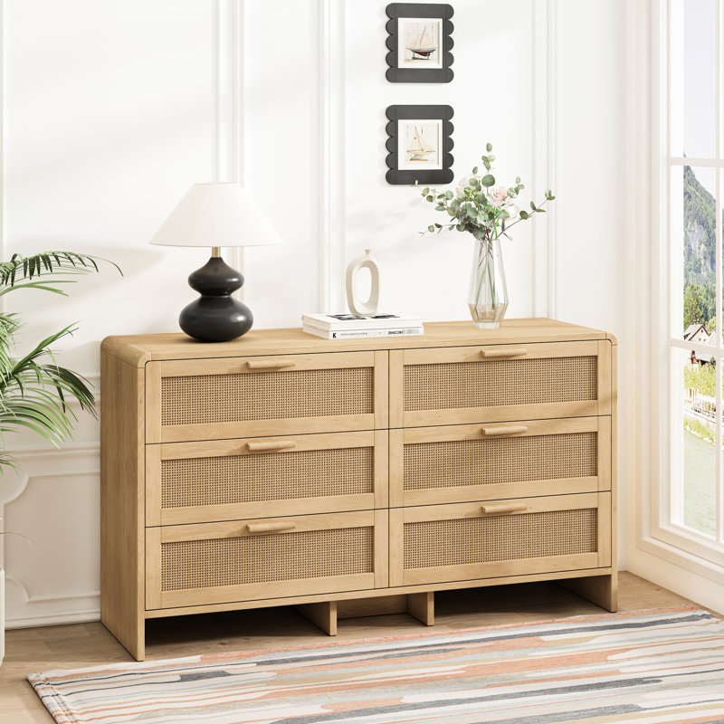 Armoire de coin 6 tiroirs 6 tiroirs, Naturel