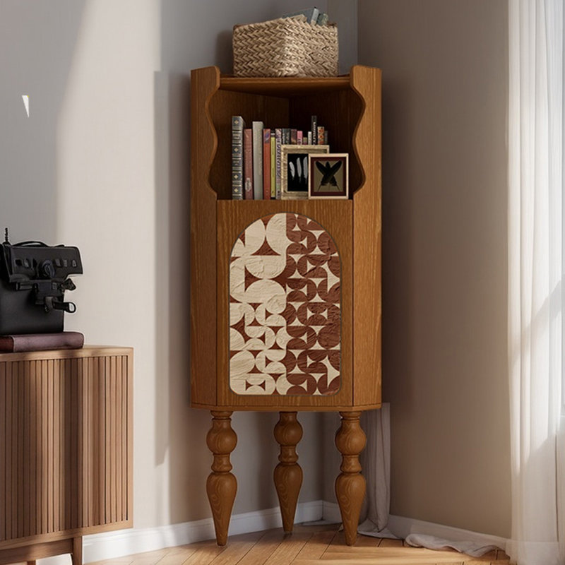 Bibliothèque d'angle française de style français, Brun
