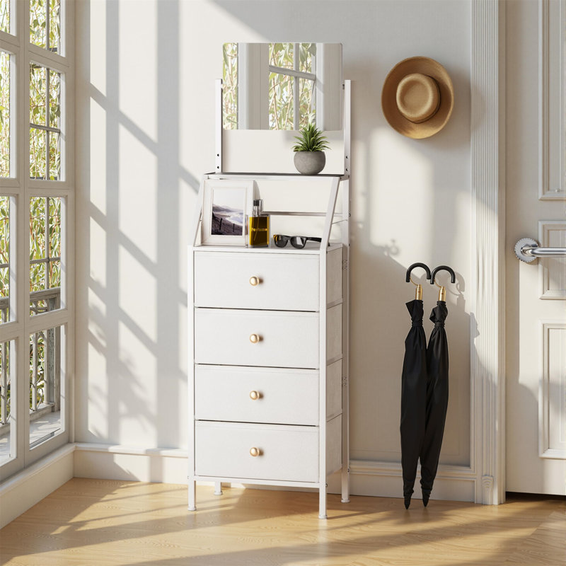 36 cm W Chest of 4 Drawers, White