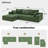 Boneless L-shaped Modular Foam-filled with Spring Support Simple Living Room Sofa-1266576155