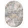 Ogrady Modern Abstract Power Loom Silver Rug