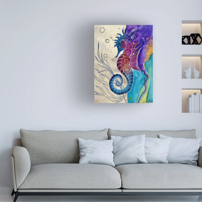 Wrapped Canvas Wall Art - Amy Tieman 'Bashful Beauty' Wall Art for Living Room, Bedroom, or Office Décor  - 24x32
