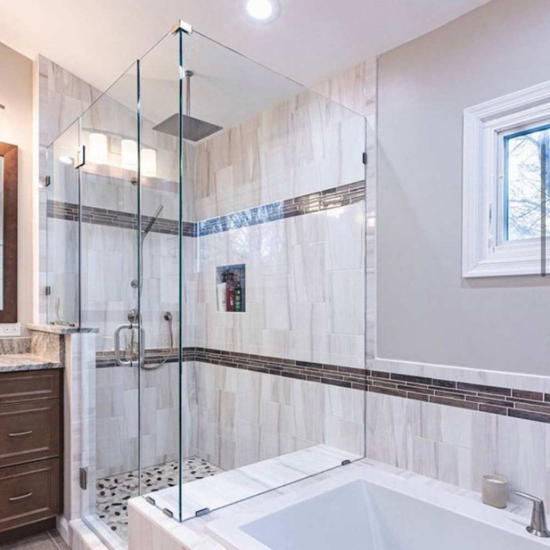 Woodland 12" x 12" Glass Wood Look Wall Tile, Silver