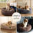 Bedsure Calming Dog Bed for Extra Large Dogs - 45in Donut Washable Large Pet Bed, Anti-Slip ＆Removable Cover,420GSM Round Anti-Anxiety Fluffy Plush Faux Fur, Fits up to 100lbs Pets,Plus Version-124553890-124553887