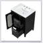 Meuble-lavabo moderne de 24 pouces avec lavabo, deux tiroirs, tablette réglable et fabrication en bois massif durable