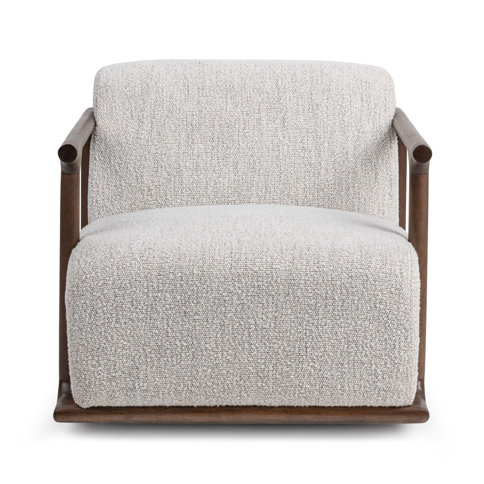 Lucia Swivel Accent Chair, Ivory