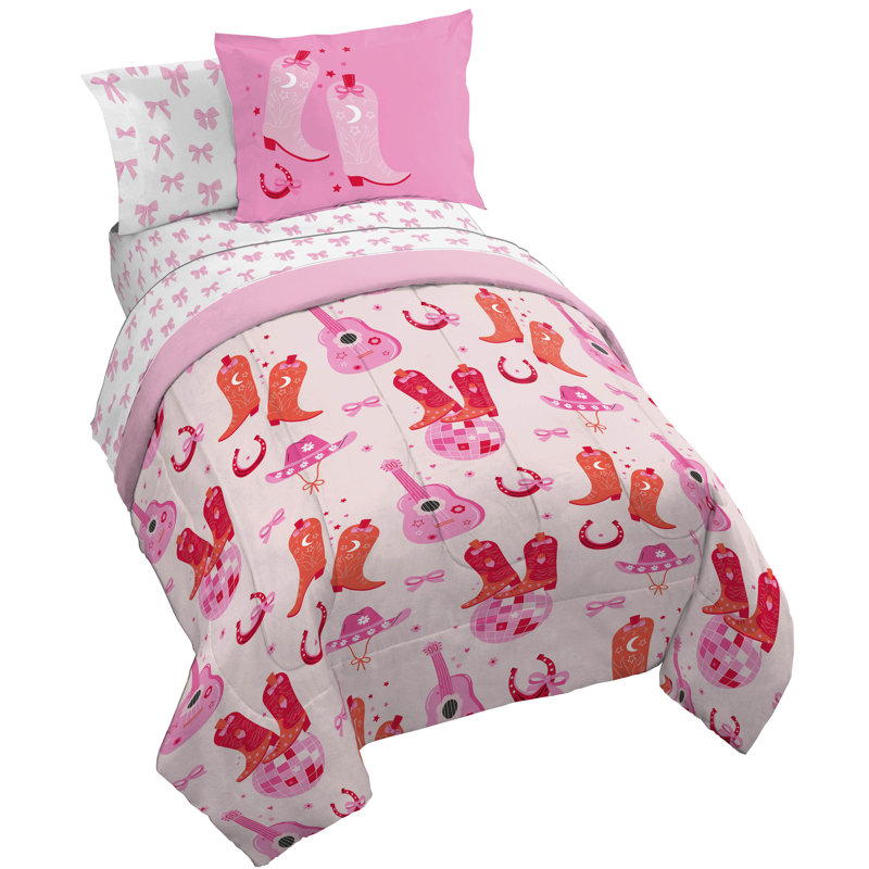 Ensemble de lit Coquette, Édredon pour lit simple + 1 taie décorative stan