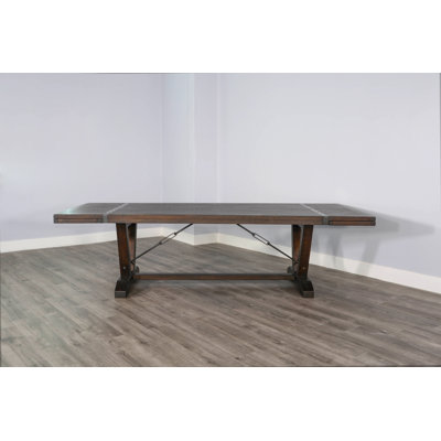 Table de salle à manger en bois d'acajou massif Ameet