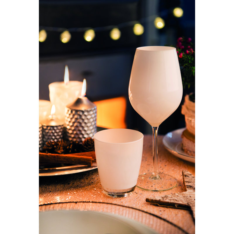 300ml Drinking Glass Set, White