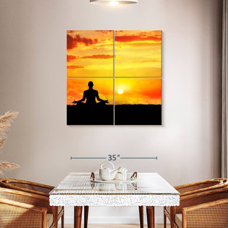 Kerrick Sunset Yoga Meditation, 38" H x 38" W