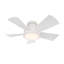 Vox 5 - Blade Indoor/Outdoor Smart Flush Mount Ceiling Fan with Remote Control and LED Light Kit, Works With Alexa and iOS or Android App-32650284-32650282