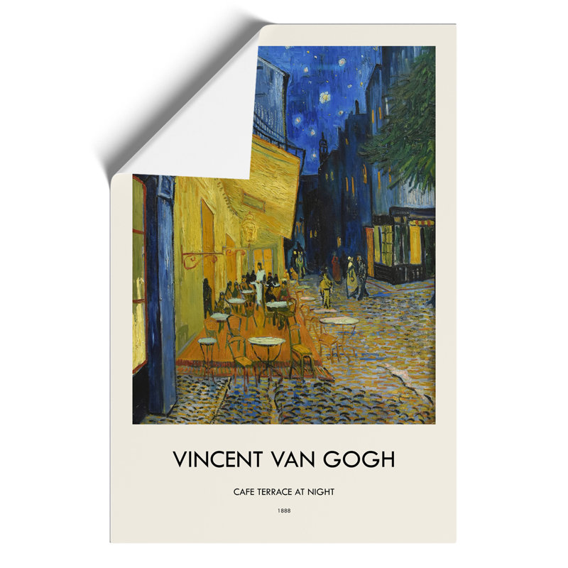 Cafe Terrace at Night Print by Vincent van Gogh - Frameless Print, 59cm H x 42cm W x 0.1cm D