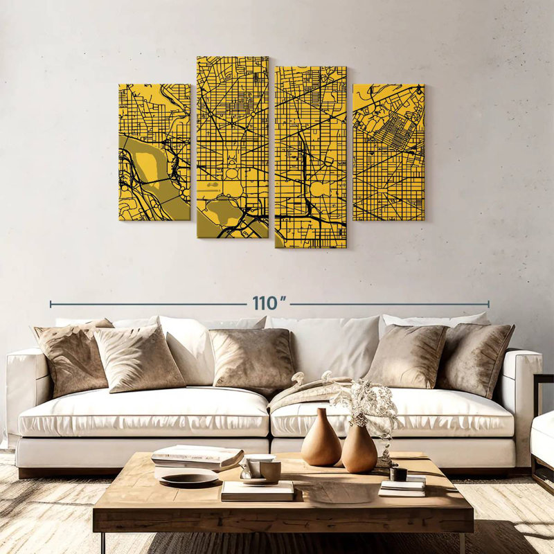 Carte de Washington Urban Roadway, H 48 po x l 75 po