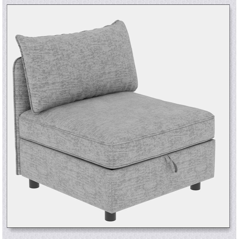 Grey Fabric Sofa with Reversible Cushions and Durable Frame, Perfect for Modern and Cozy Living Spaces., Grey