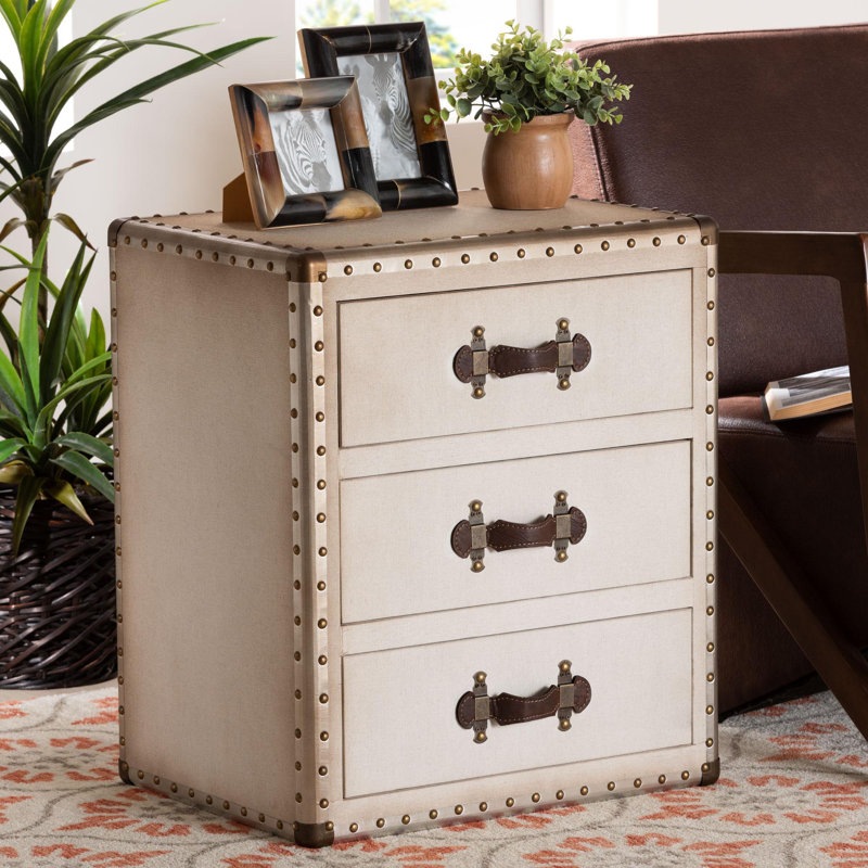 Table de bout Zachery Baxton Studio Mallison, Beige