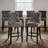 Velvet Kitchen Island Chairs Counter Height Barstools Set of 6-1120115405-1120115418-1139716721