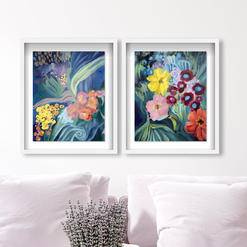 Spring Motion Set Set by Oliver Gal, 43"H x 35"W, White Shadowbox
