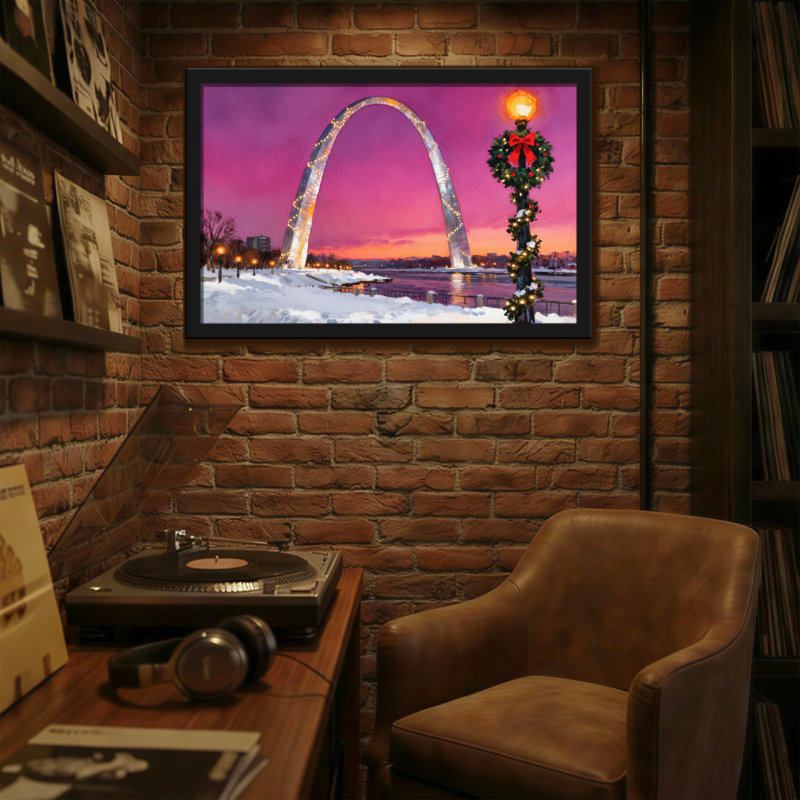 Scène de Noël en hiver, H 24 po x l 36 po
