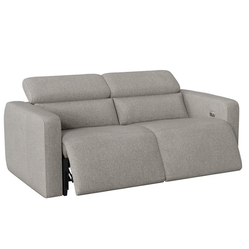 Canapé inclinable manuel 72 po 2 places, Polyester gris