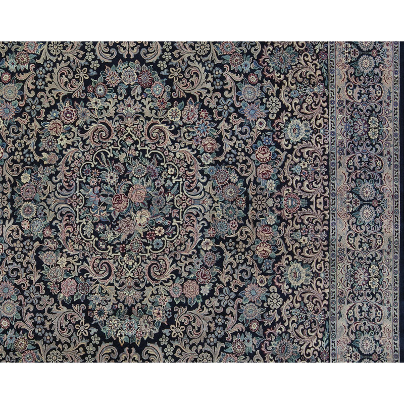 Tapis mauve clair de haute qualité noué à la main
