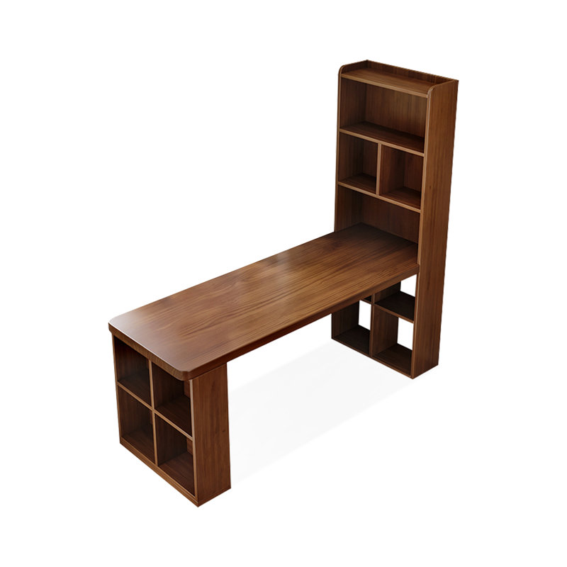 Bureau rectangulaire en bois massif brun noisette, H 29,53 po x l 62,99 po x P 23,62 po