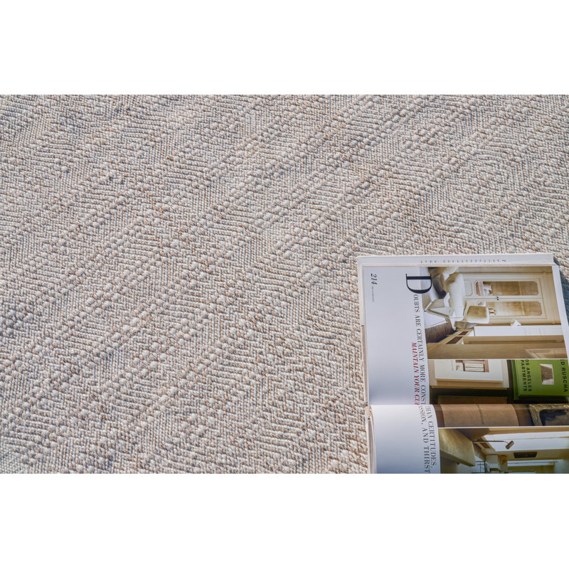 Echo Geometric Area Rug in Ivory, Rectangle 10' x 14'